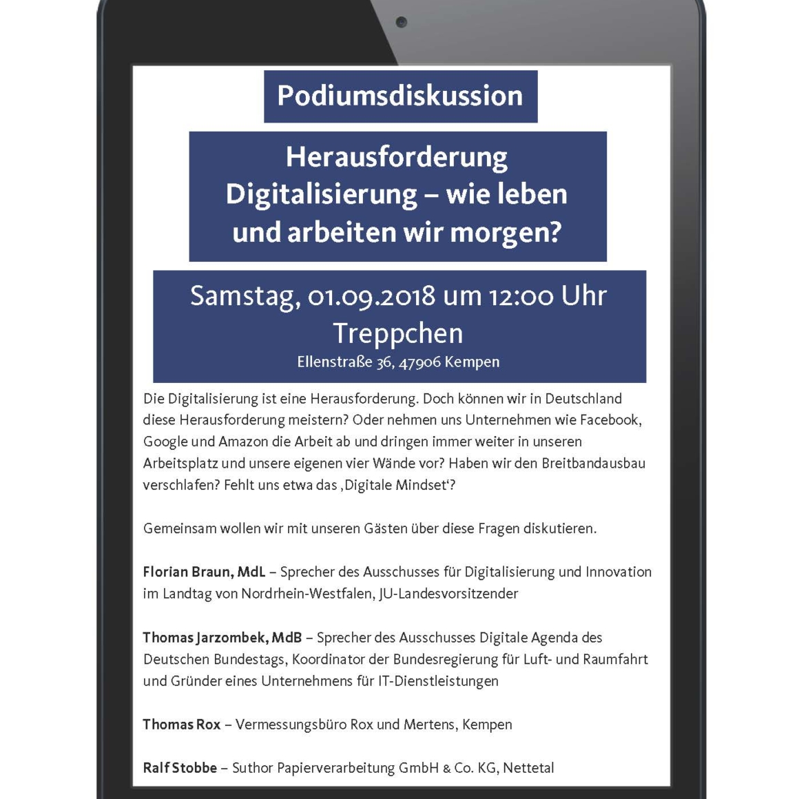 Podiumsdiskussion der Jungen Union