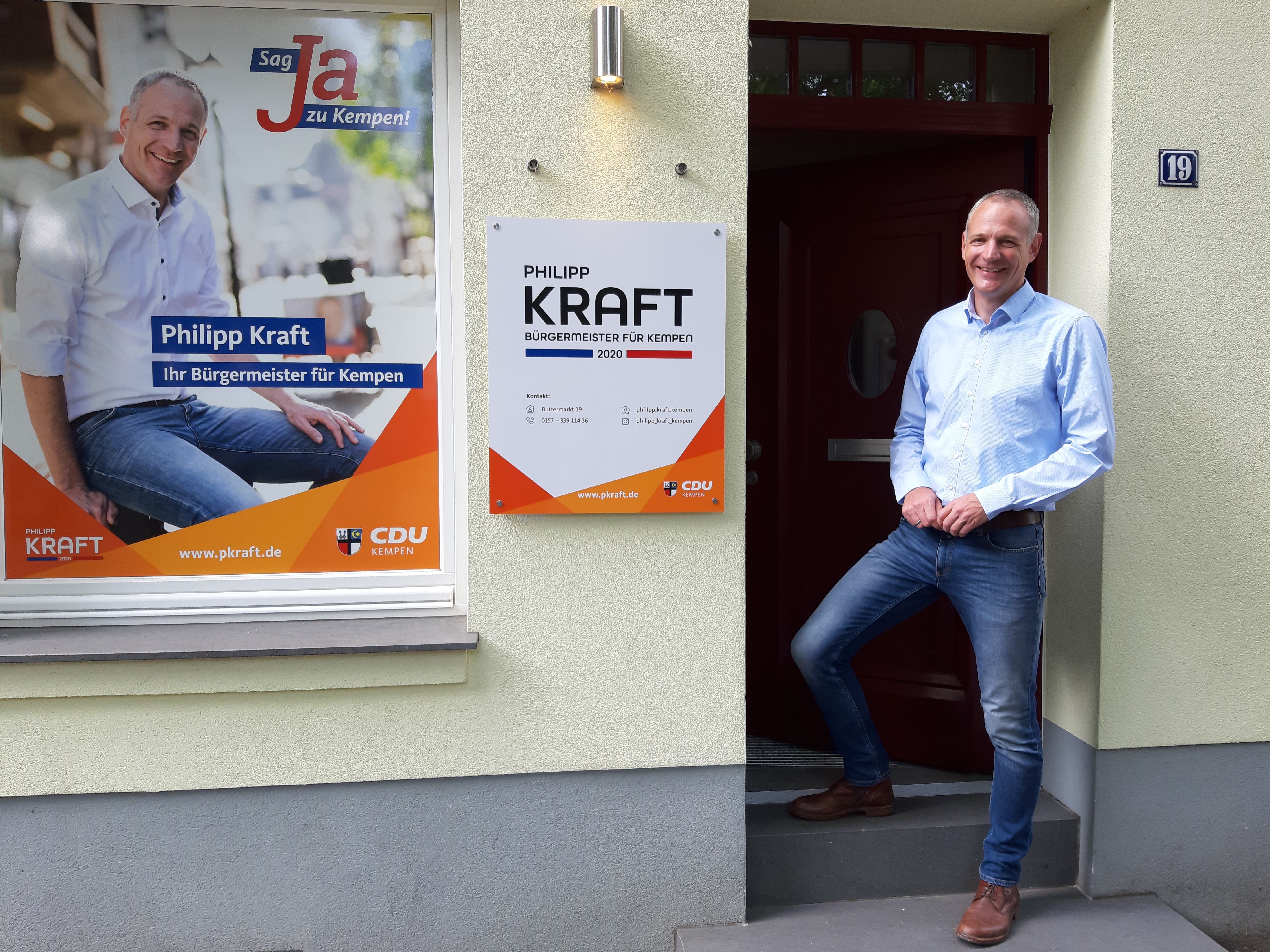 Bürgermeisterkandidat der CDU Philipp Kraft hat ein neues Bürgerbüro