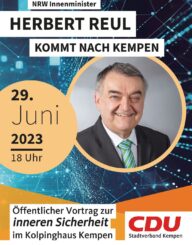 NRW-Innenminister Herbert Reul in Kempen