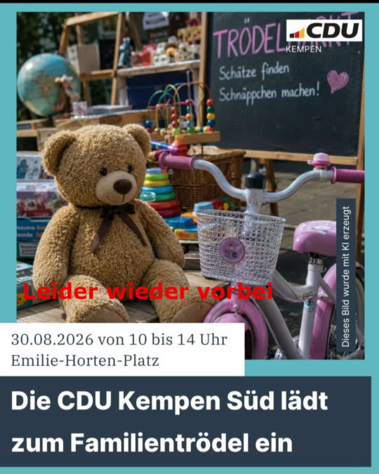 Familientrödelmarkt bringt Kempen zusammen
